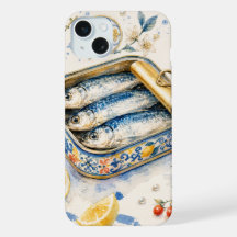 Arte em Aquarela de Sardinha Siciliana