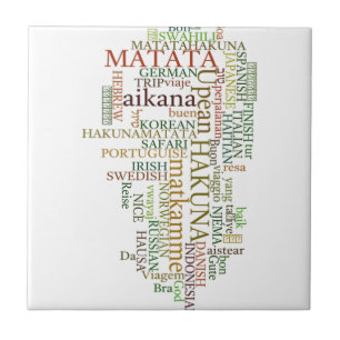 Arte em Nuvem Global de Hakuna Matata Multilíngue