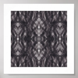 Arte em Poster de Aquarela Abstrata Preto Noir