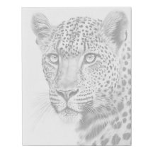 Arte em Tela com Estampa de Leopardo