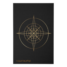Arte em Tela de Luxo Preto Dourado Lua