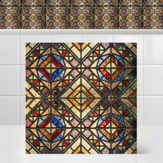 Arte em Vidro de Catedral de Diamante Colorido Lum