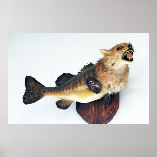 Arte engraçada baixa do poster da taxidermia do