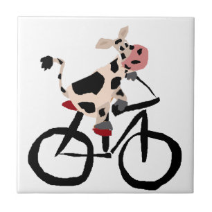 Arte engraçada da bicicleta da equitação da vac