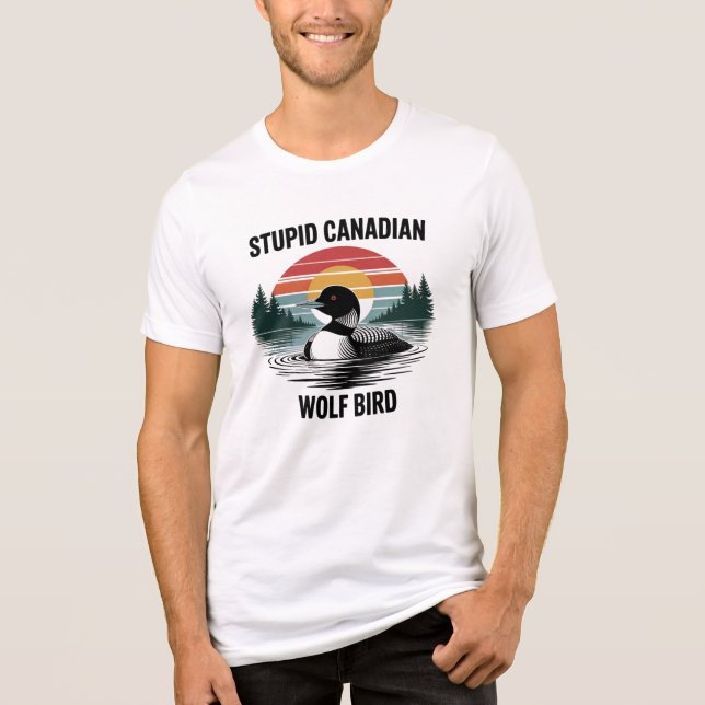 Arte engraçada da mergulhão canadense com estilo d (Frente)