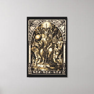 Arte Enthroned satã da parede das canvas 24x36