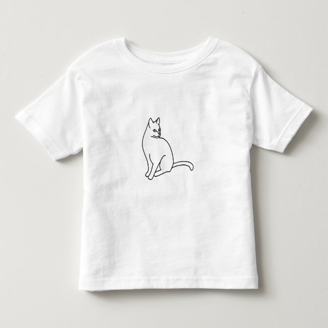 Arte esboçada, desenho de camisa colorida sentada  (Frente)
