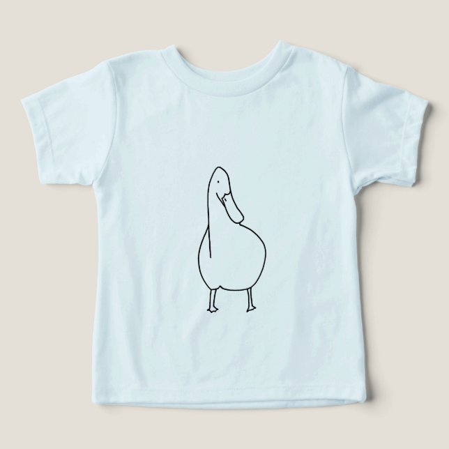 Arte esboçada, desenho de t-shirts de pato (Design frontal)