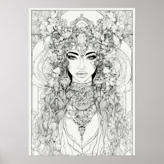 Arte esboçada negra para poster de Muro