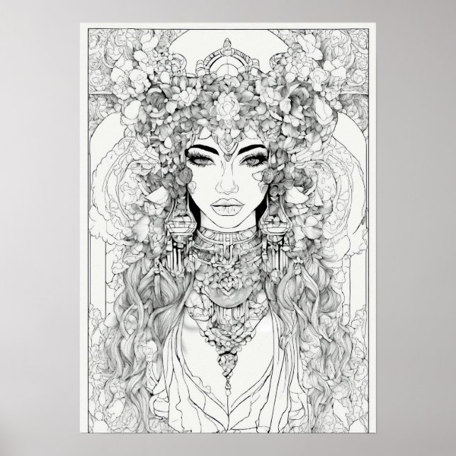 Arte esboçada negra para poster de Muro (Frente)