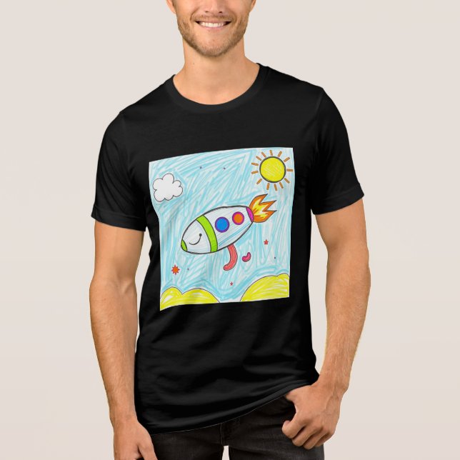 Arte espacial divertida com Doodle Colorida (Frente)