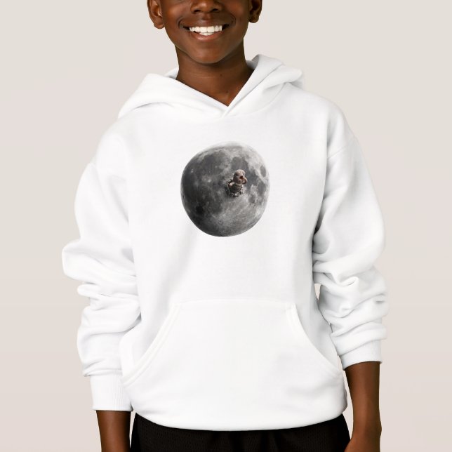 Arte Espacial Lua Surrealista Verme Lua Cheia (Frente)