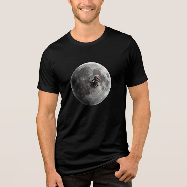Arte Espacial Lua Surrealista Verme Lua Cheia (Frente)