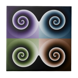 Arte Espiral a Quatro Cores