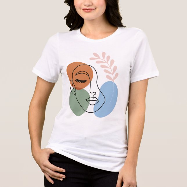 Arte Facial Abstrata com Toques Botânicos (Frente)