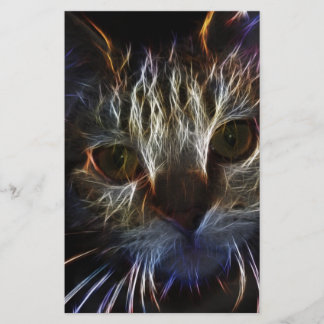 Arte facial de gato assombrado, feita de luz - gót