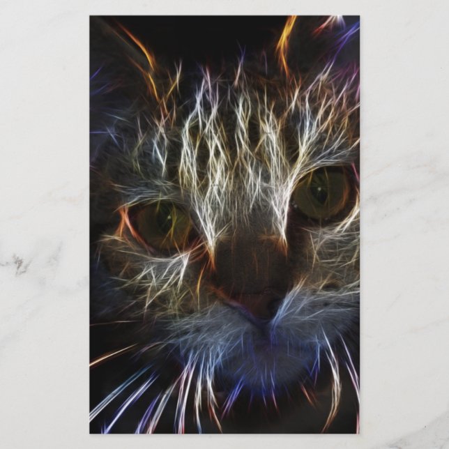 Arte facial de gato assombrado, feita de luz - gót (Frente)