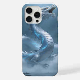 Arte Fantasia Design com Dragão Azul Branco Chinês