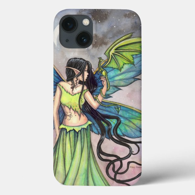 Arte Fantasia Fada Dragão Verde Fadas (Verso)