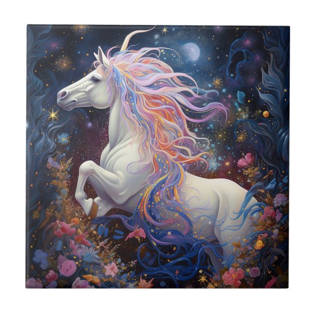 Arte Fantástica de Cavalo Branco Magia (Frente)