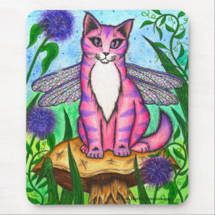 Arte feericamente Mousepad da fantasia do gato da
