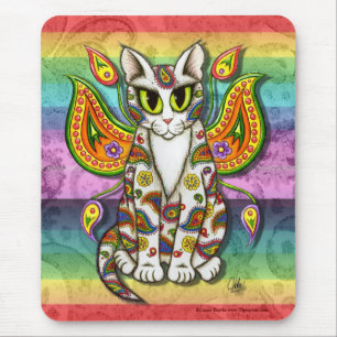 Arte feericamente Mousepad da fantasia do gato de