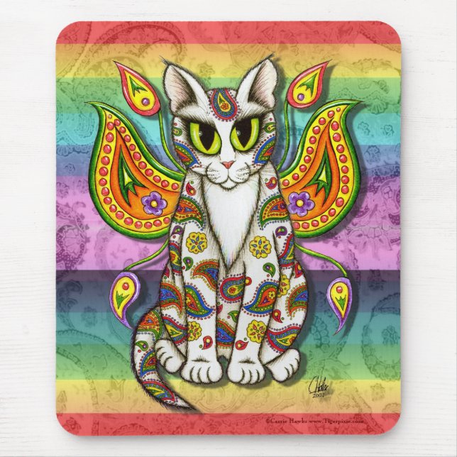 Arte feericamente Mousepad da fantasia do gato de (Frente)