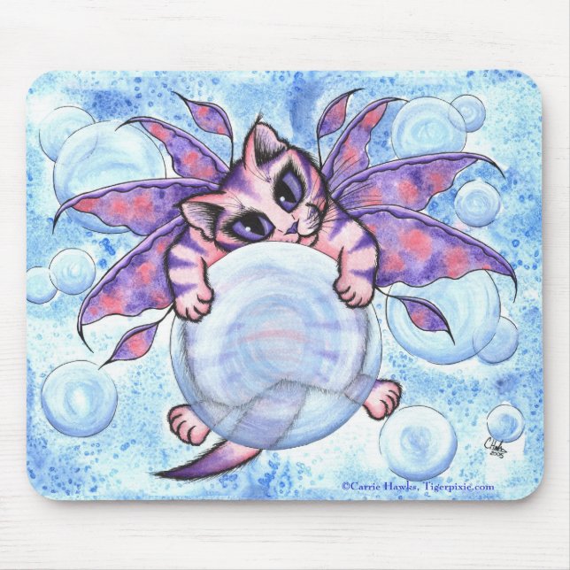 Arte feericamente Mousepad da fantasia do gato do (Frente)