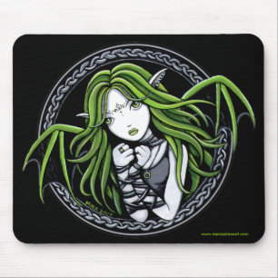 Arte feericamente Mousepad do bastão verde gótico