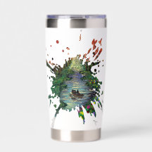 Arte feita à mão - Árvores laranja