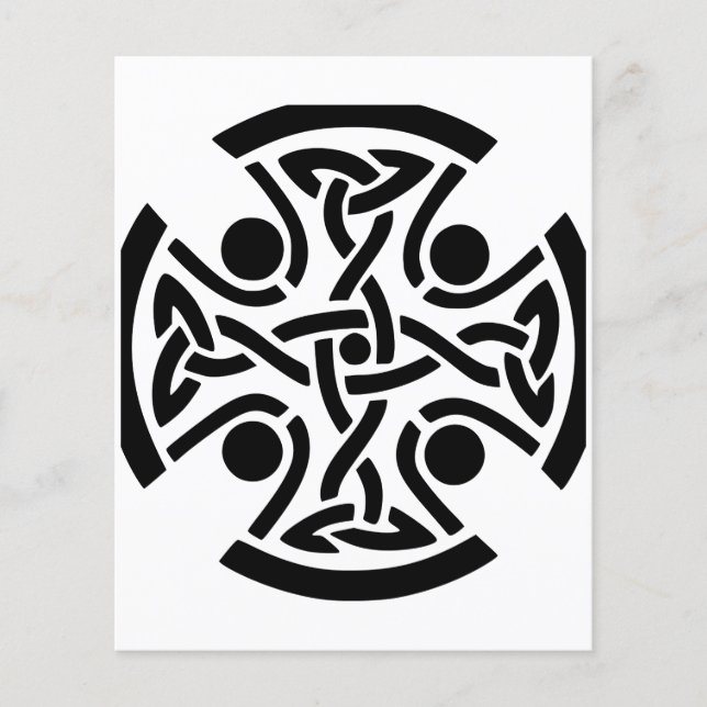 Arte Fina Cruz Celta Antiga com Entrelaçamento (Frente)