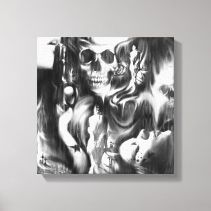 Arte finala das canvas dos meios mistos do pecado