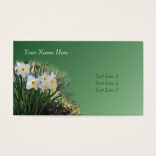 Arte Flor Branca Daffodils (Frente)