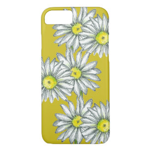 Arte Floral Amarela Capa de telefone de margarida