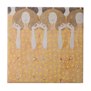 Arte Floral Art Nouveau a Ouro de Gustav Klimt Vin