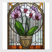 Arte Floral Art Nouveau Vitral 
