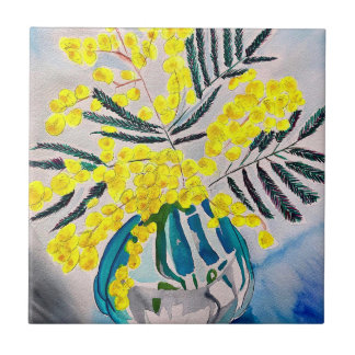 Arte floral australiana original de Wattle