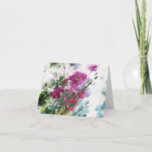 Arte floral bonito Notecards ou cartões (Frente)