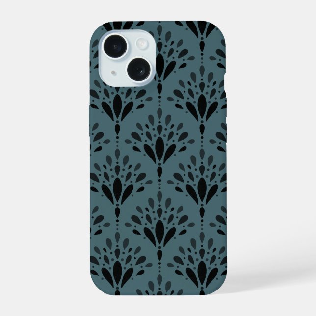 Arte Floral Botânico Verde Floresta Profunda (Verso)