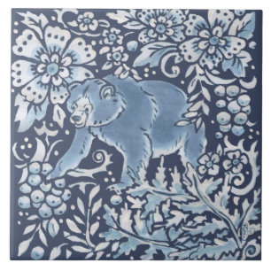 Arte Floral Clássica do Urso Branco Ornamentado B