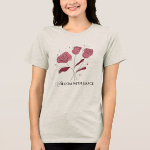 Arte Floral de Linha Rosa Minimalista Flores Estét