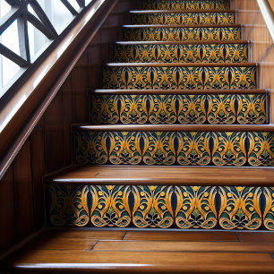 Arte Floral de Parede Deco Vintage Nouveau