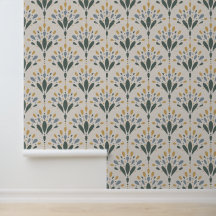 Arte Floral Elegante Art Déco Botânico Folclórico