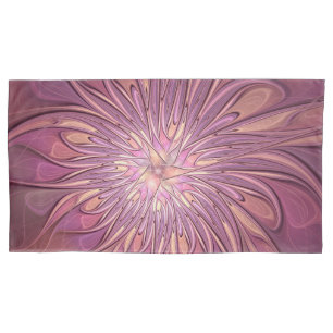 Arte floral fractal moderno abstrato cores de baga