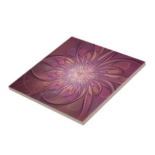 Arte floral fractal moderno abstrato cores de frut