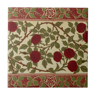 Arte Floral Rosa Vermelha Rosamund Vintage de Walt