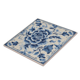 Arte Floral Tradicional Chinesa com Tinta Azul 10