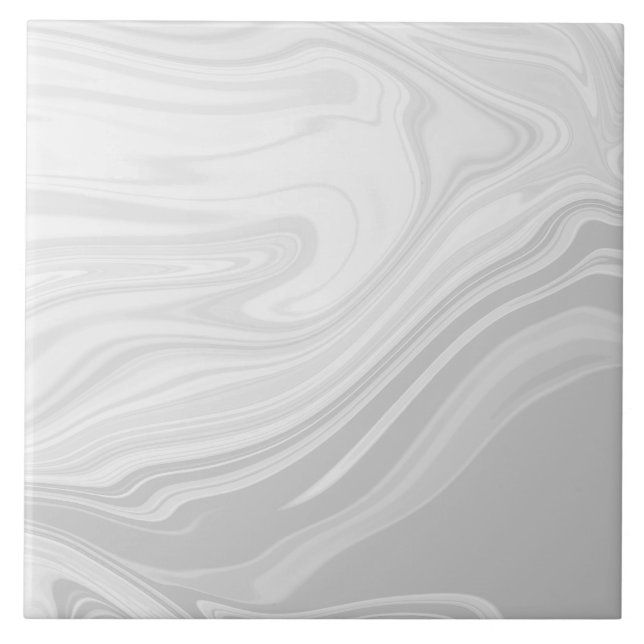 Arte Fluido de Mármore Líquido Branco Cinza Modern (Frente)