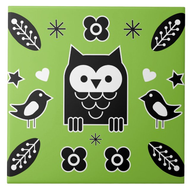 Arte Folclórica da Coruja Escandinava (Frente)