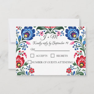 Arte Folclórica Floral Polonesa Moderna RSVP de Ca